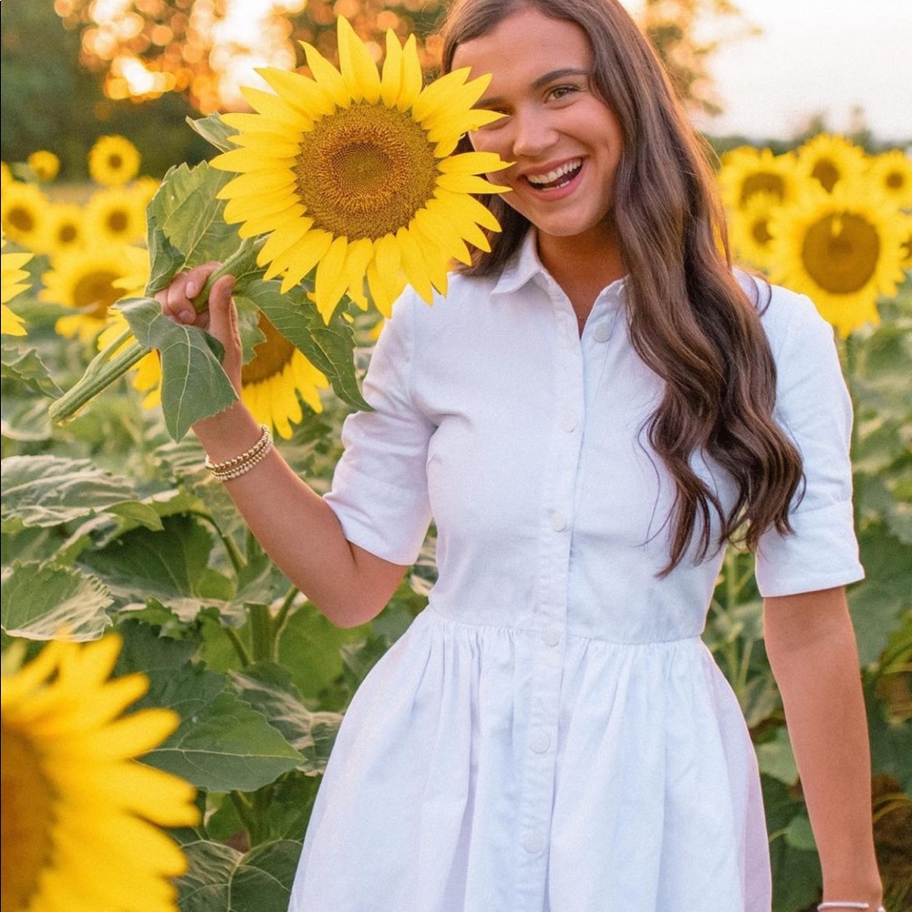 Kate Spade White Cutwork Denim Dress